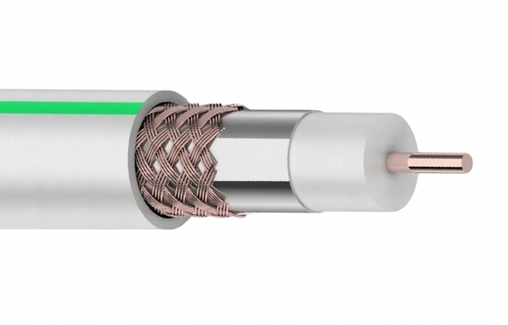 Кабель коаксиальный RG-6U+Cu,Cu/Al/Cu, 64% Кабель коаксиальный RG-6U+Cu,Cu/Al/Cu, 64%