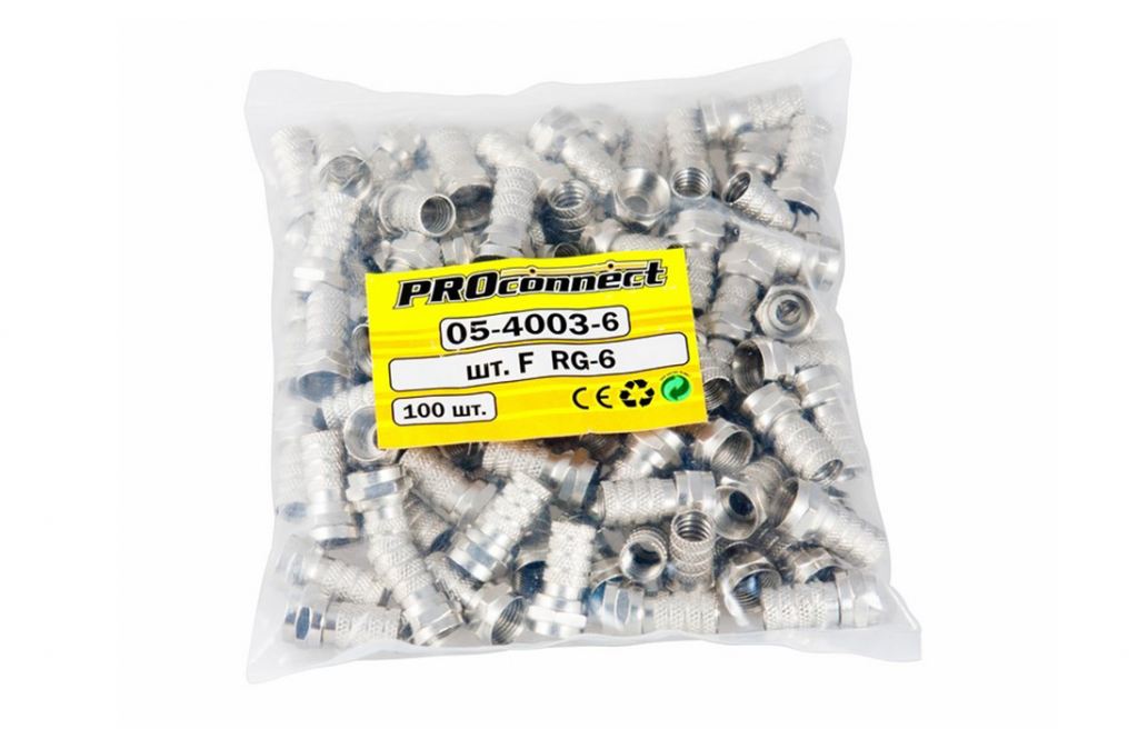 05-4003-6 F-разъем RG-6 PROconnect 05-4003-6 F-разъем RG-6 PROconnect