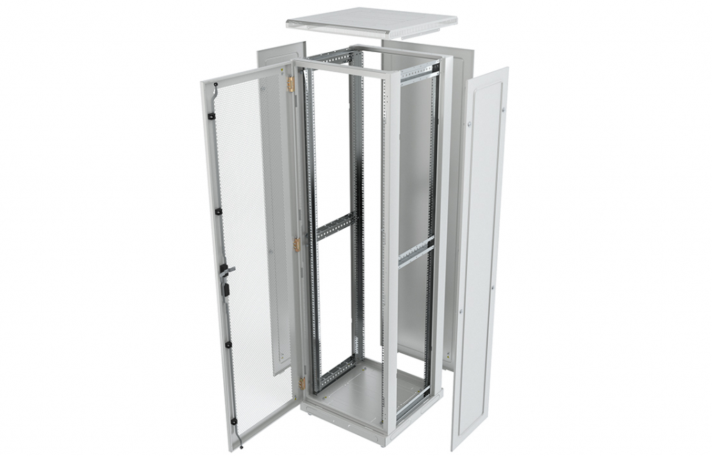 Шкаф телекоммуникационный напольный 19",42U(600x1000), ШТ-НП-42U-600-1000-П,  перфорированная РТ