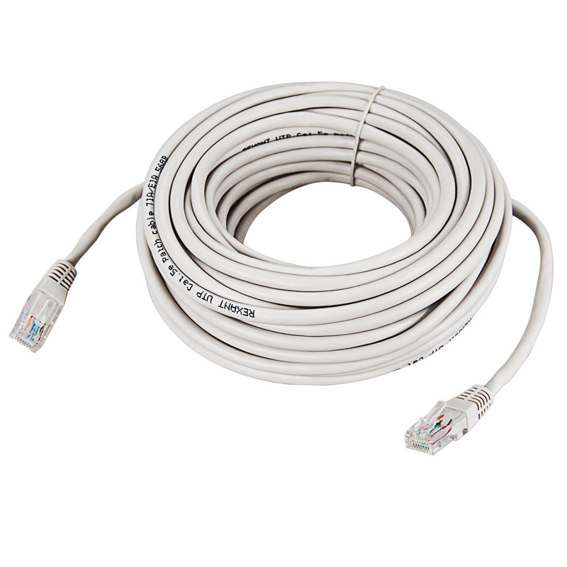 Патч-корд U/UTP RJ45-RJ45, CAT 5e, PVC серый, 10м REXANT Патч-корд U/UTP RJ45-RJ45, CAT 5e, PVC серый, 10м REXANT